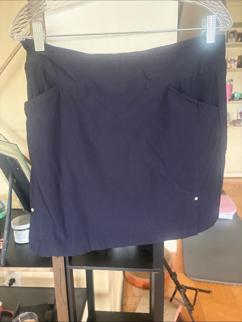 Women's Navy Skort with Front Pockets - Everyday Active Style